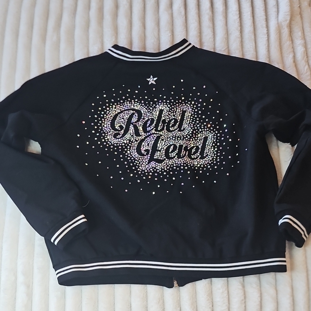 Rebel Level Black Jacket with Star Accents